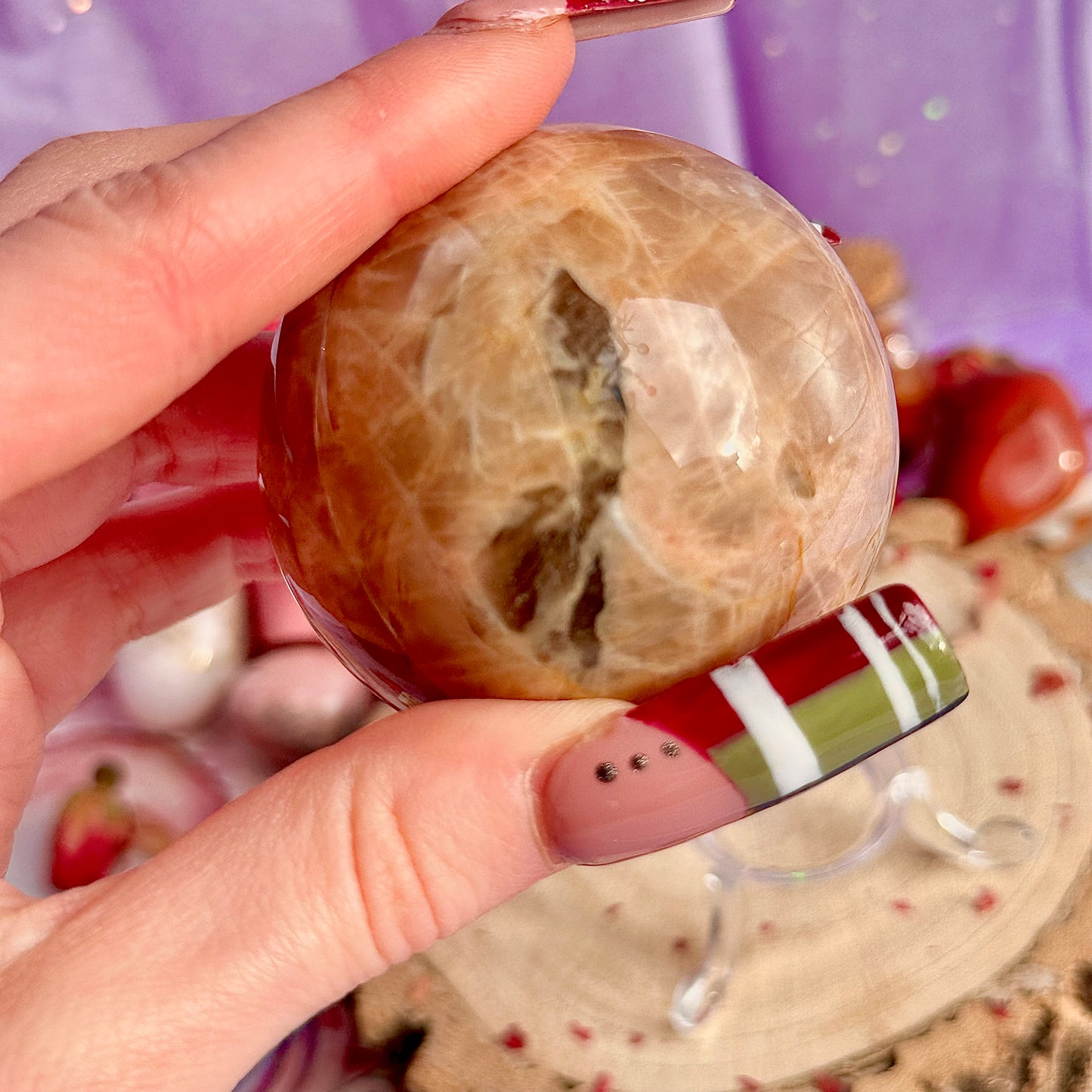 pink moonstone sphere B