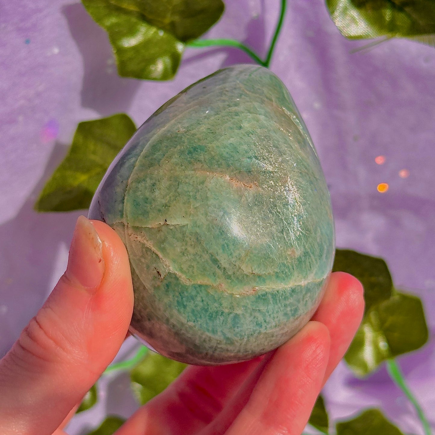 amazonite egg carving