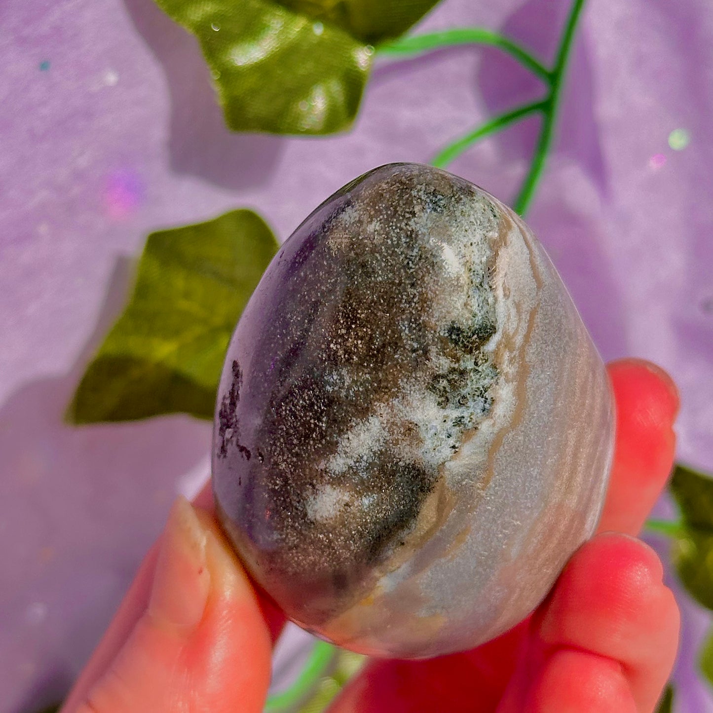 sea jasper egg carving