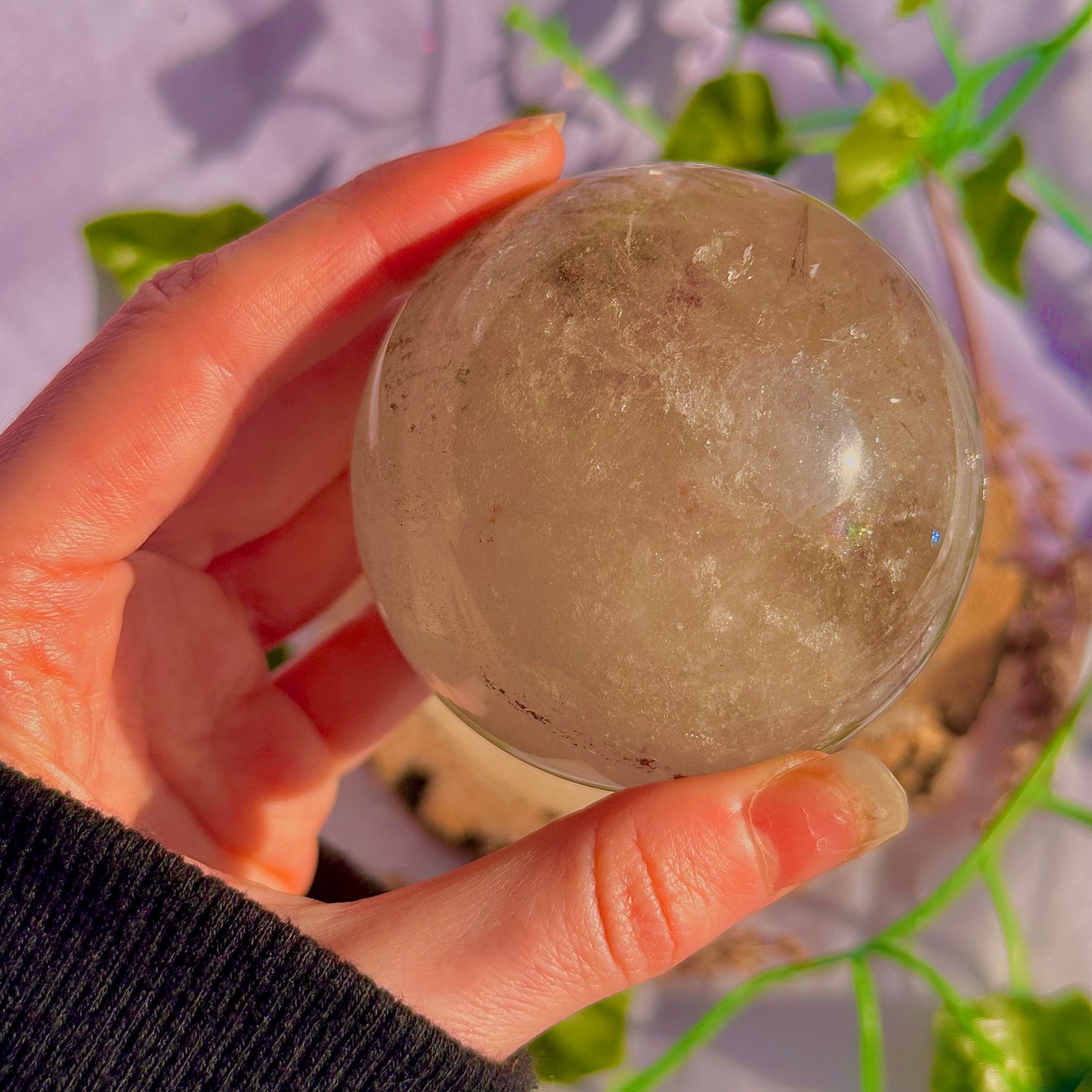garden quartz sphere ~ 382g