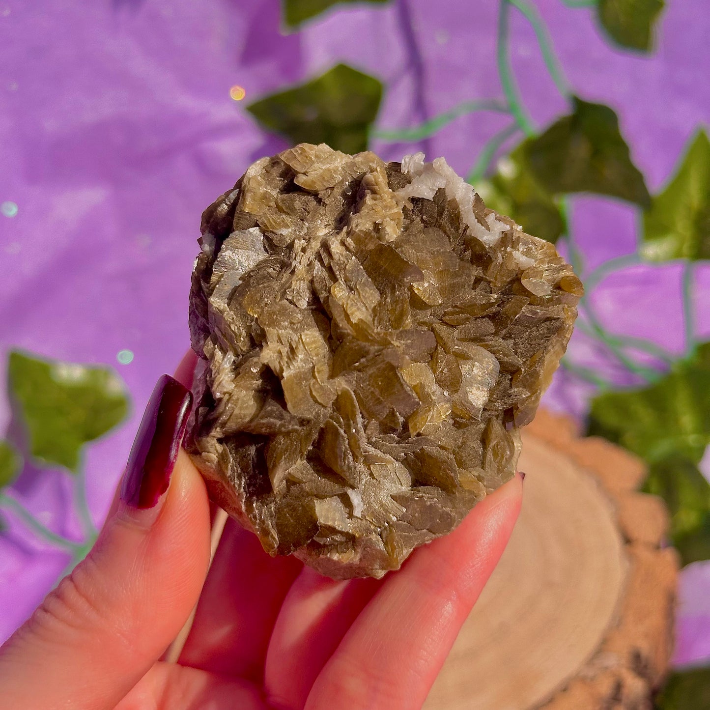 bladed siderite dragon scale cluster specimen