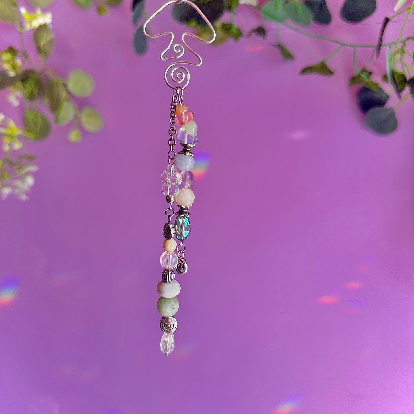 spiral fungi car charm