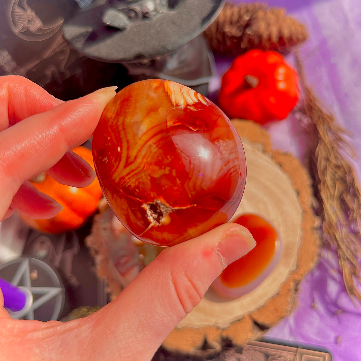 mixed carnelian palm stones ~ choose your own
