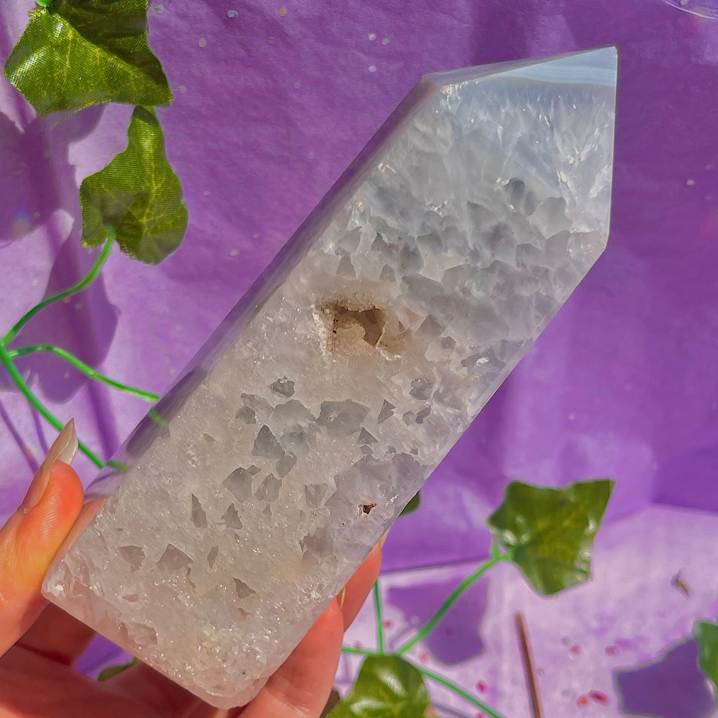 druzy agate tower