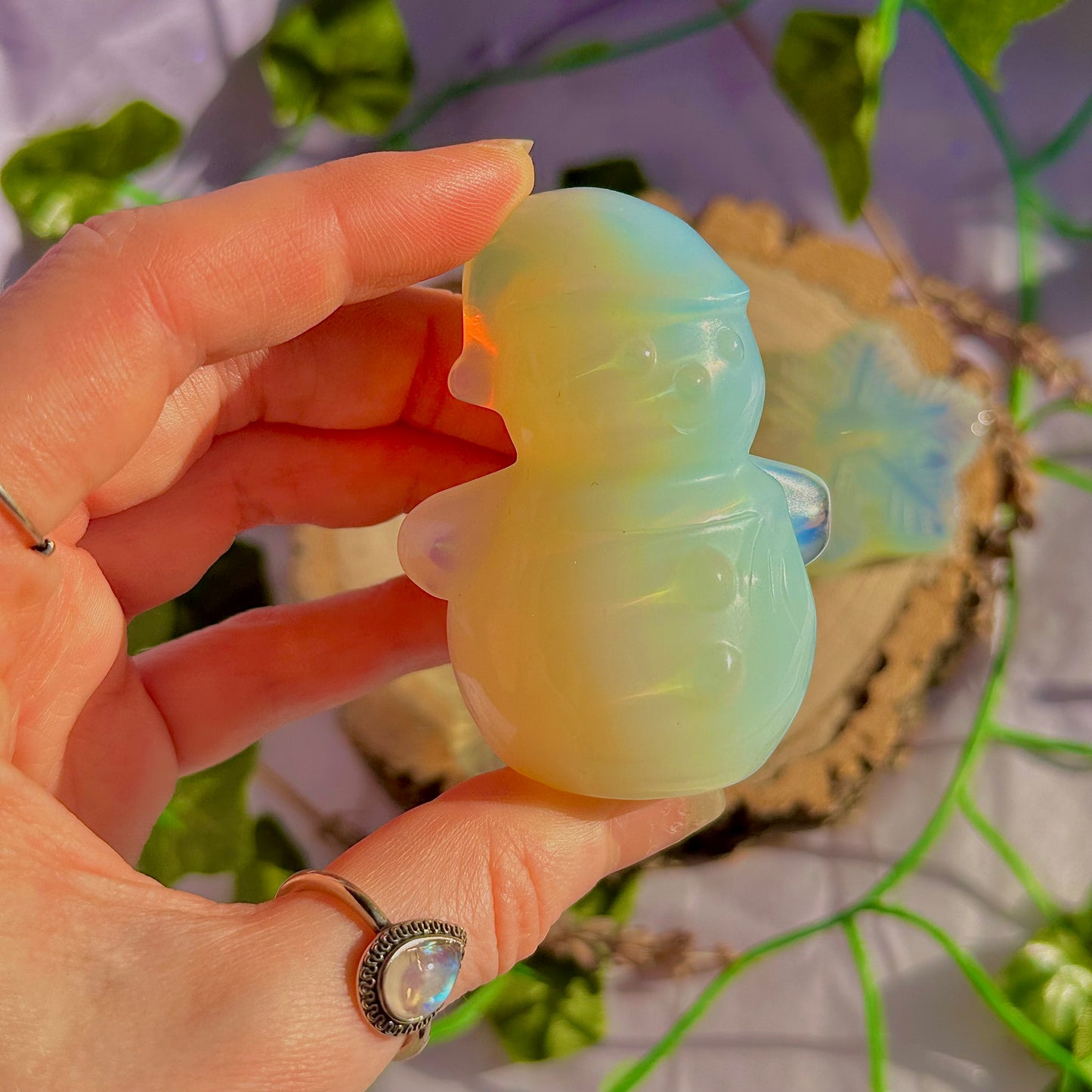 opalite snowman and snowflake carvings ~ choose your own