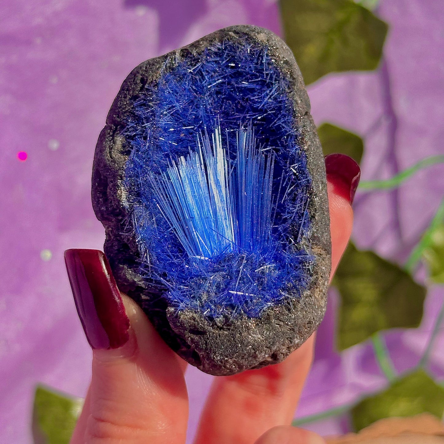 blue goethite rare specimen