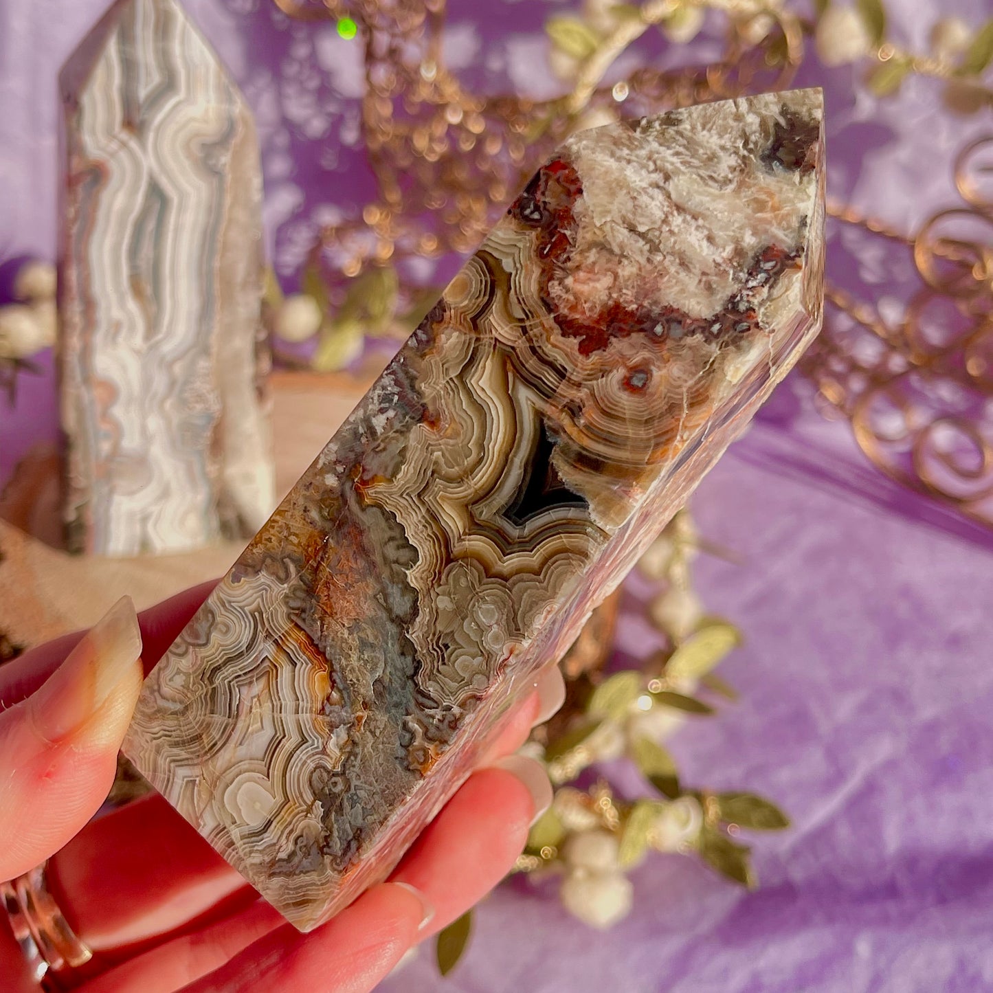 mexican crazy lace agate tower ~ choose your own