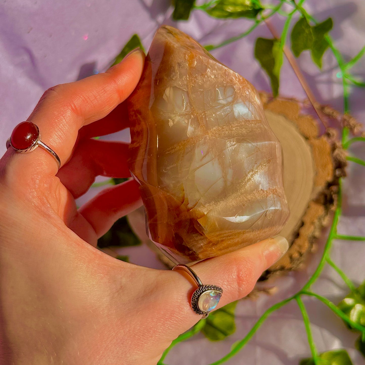 moonstone flame carving ~ intuitively chosen