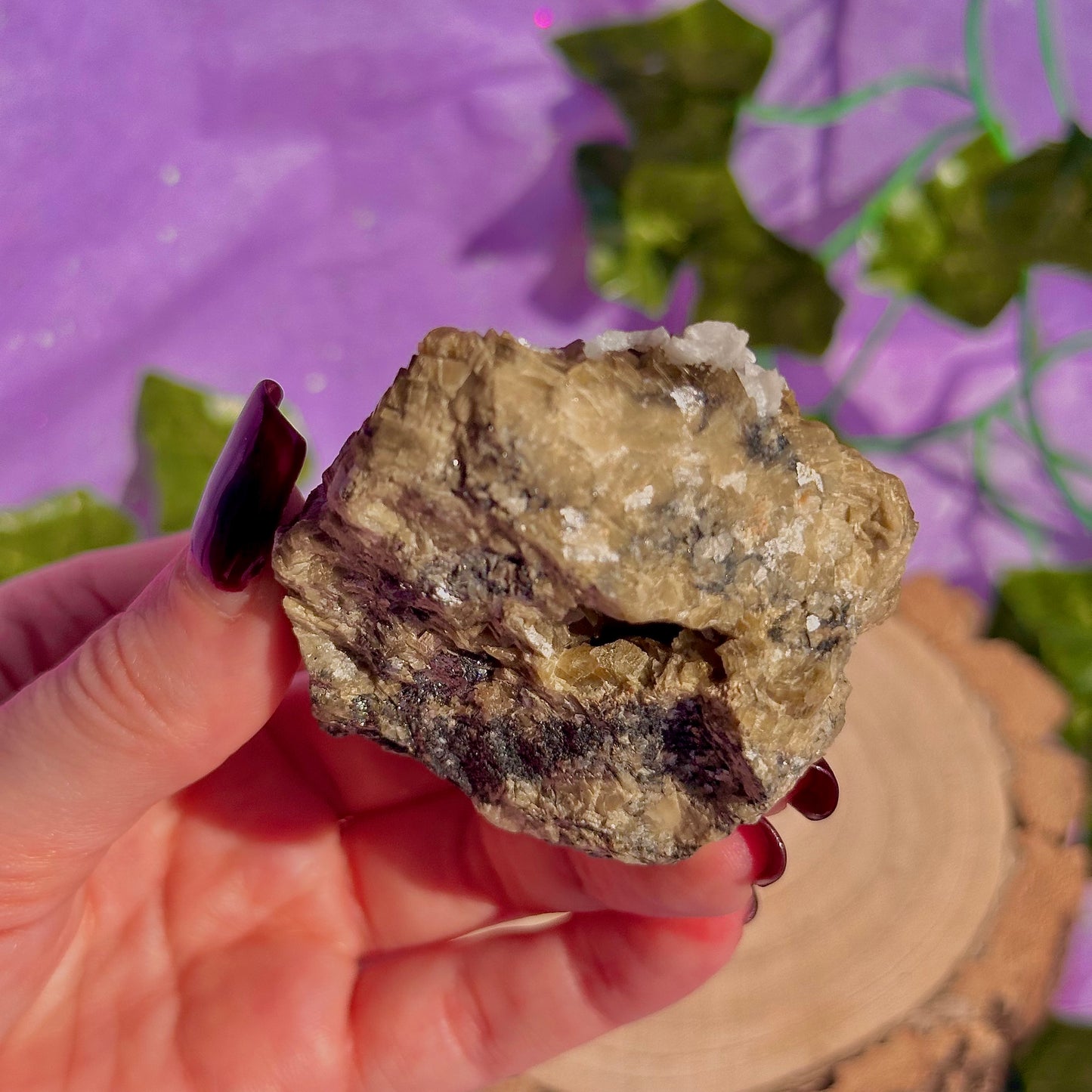 bladed siderite dragon scale cluster specimen