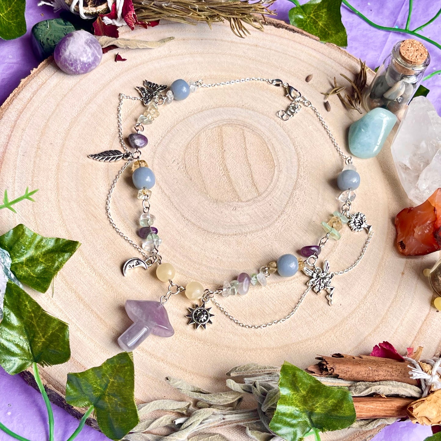 a fairies garden necklace