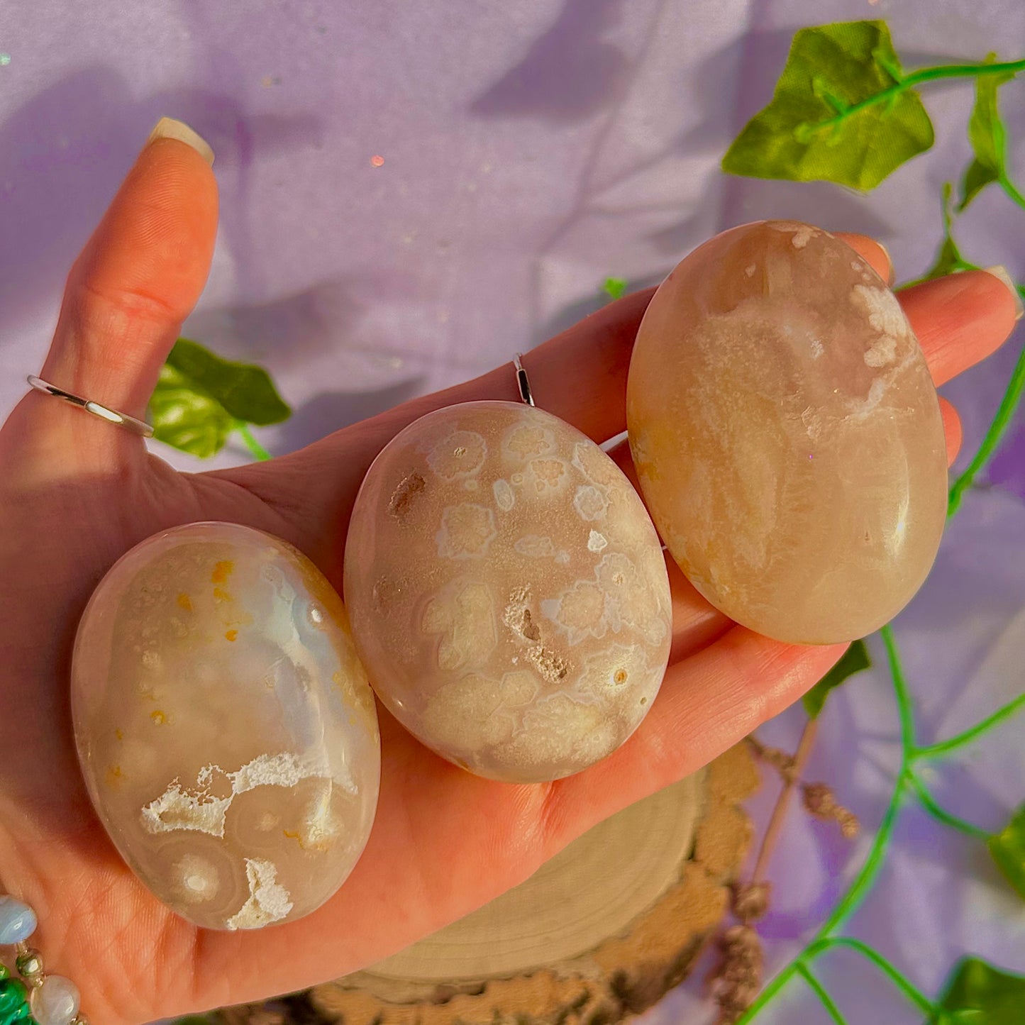 flower agate palm stone ~ intuitively chosen