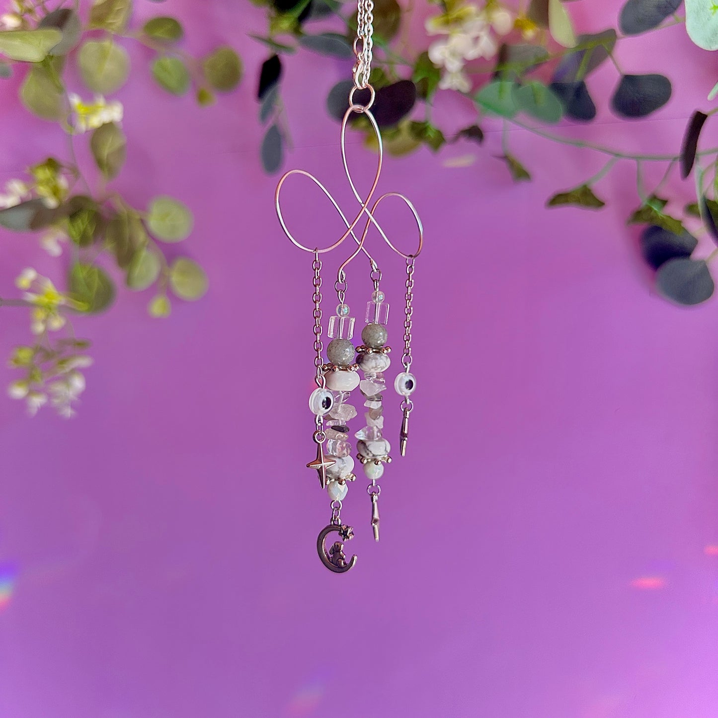 stars crossed car charm