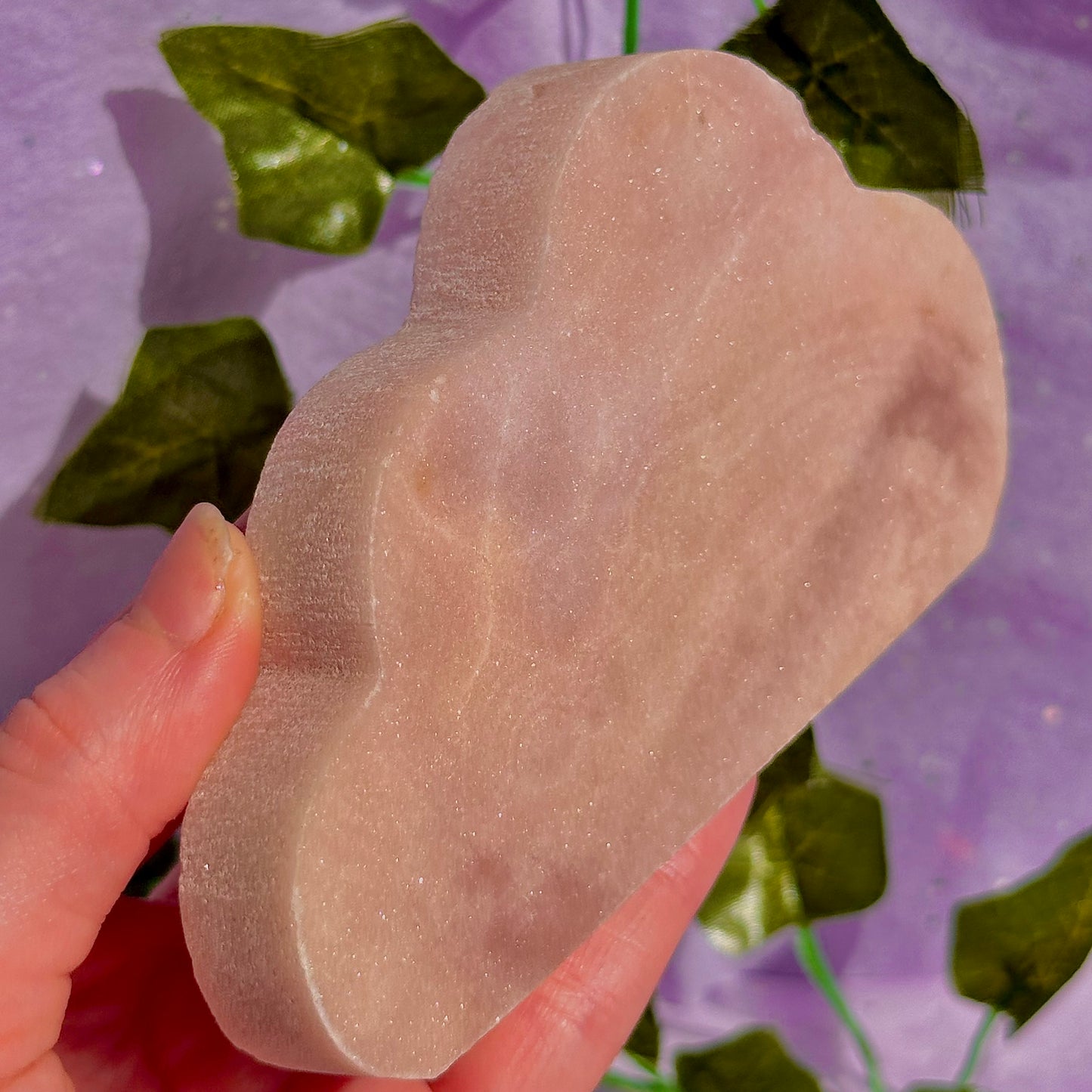 pink amethyst cloud carving