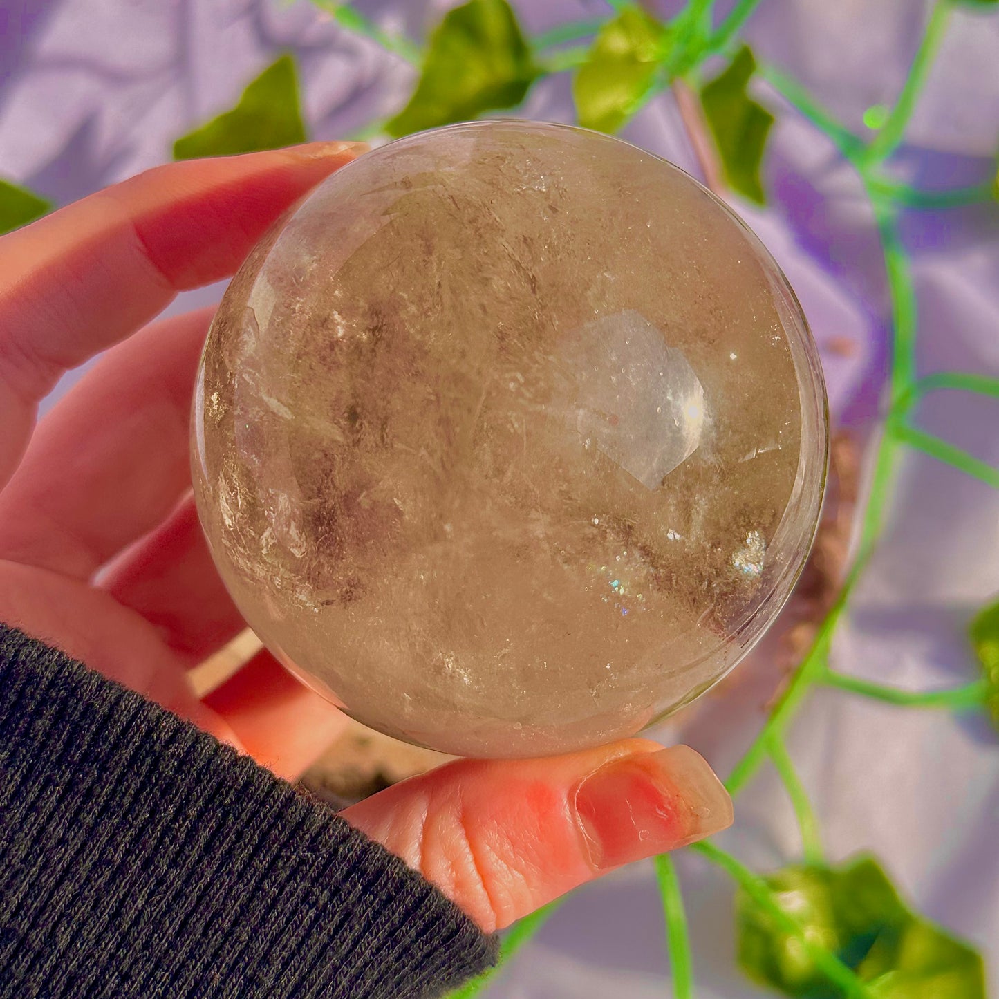 garden quartz sphere ~ 382g