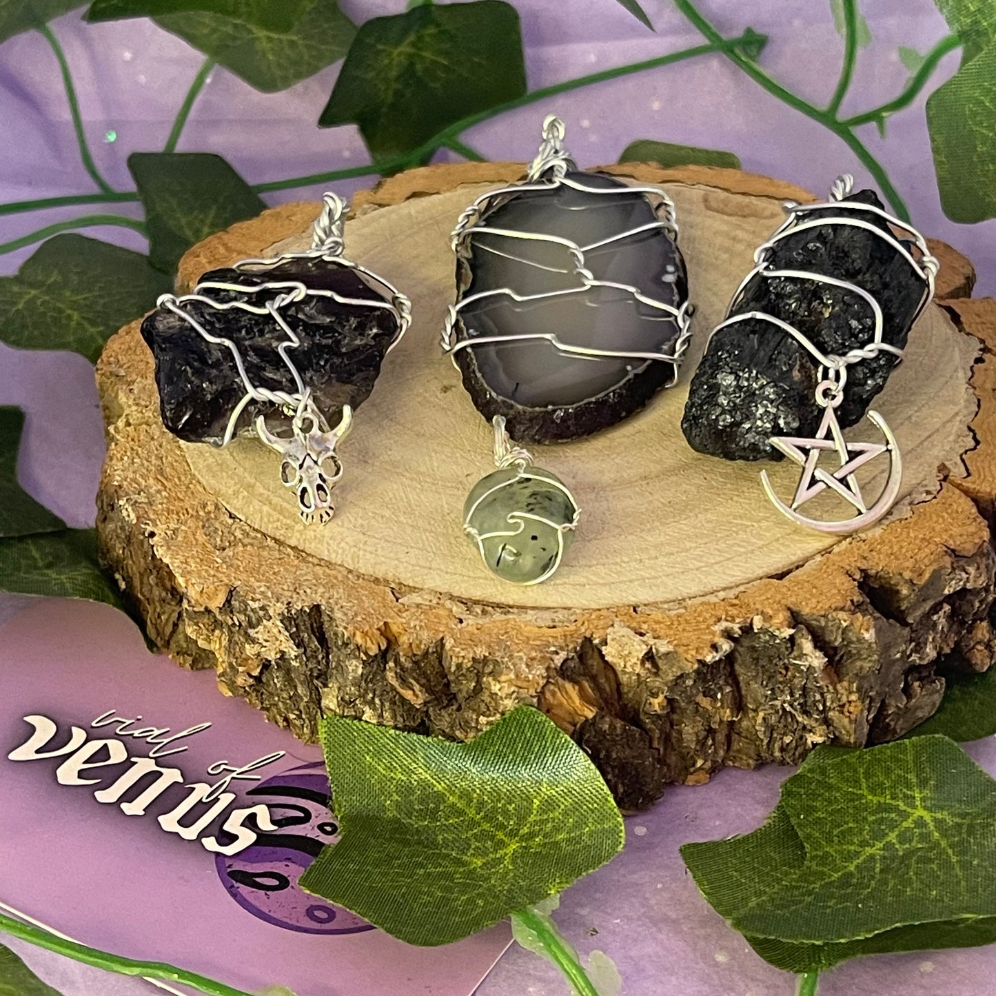 wire wrap pendants halloween