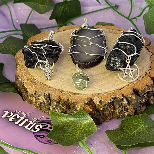 wire wrap pendants halloween