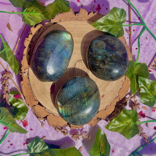 labradorite palm stone ~ intuitively chosen