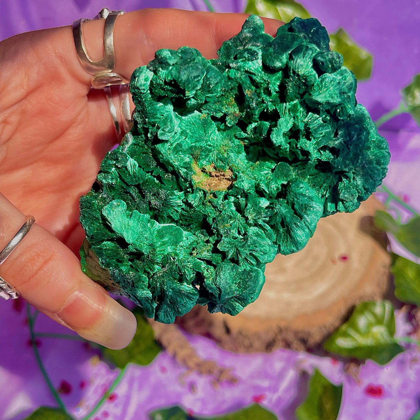 fibrous malachite specimen A (3-4inch)