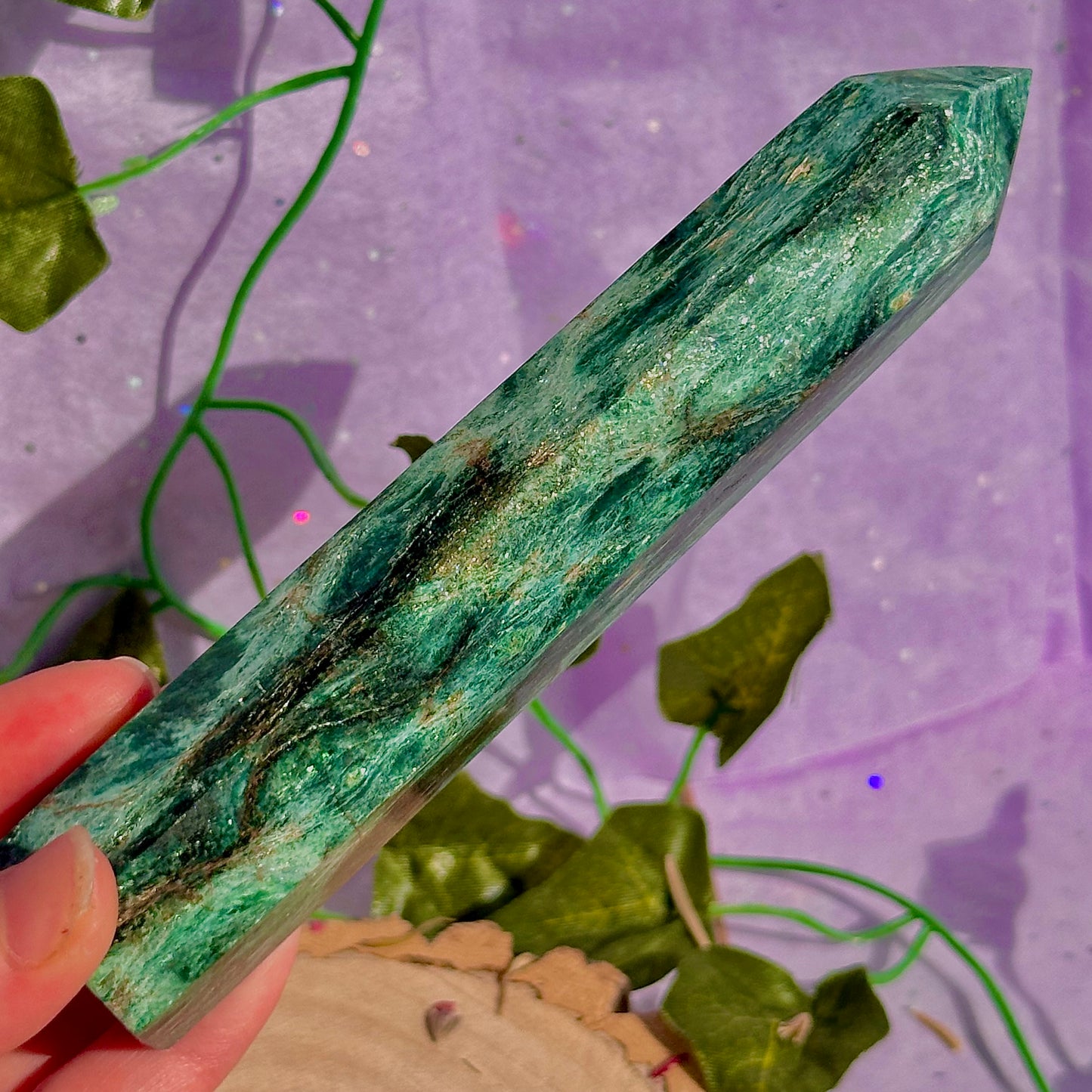 green fuchsite tower
