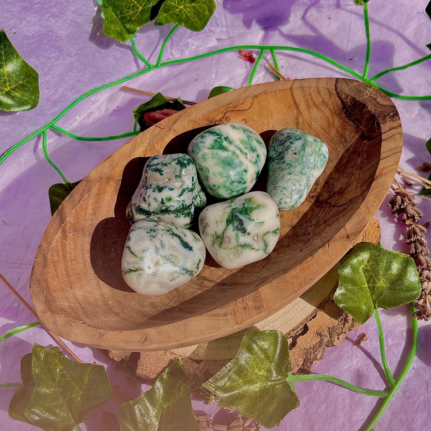 tree agate tumbles L