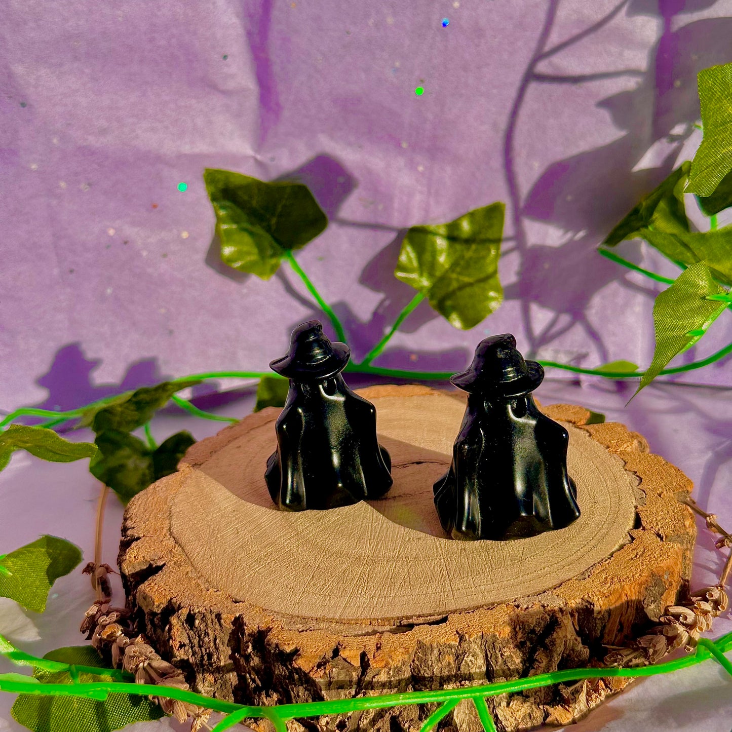 black obsidian ghost carving ~ intuitively chosen