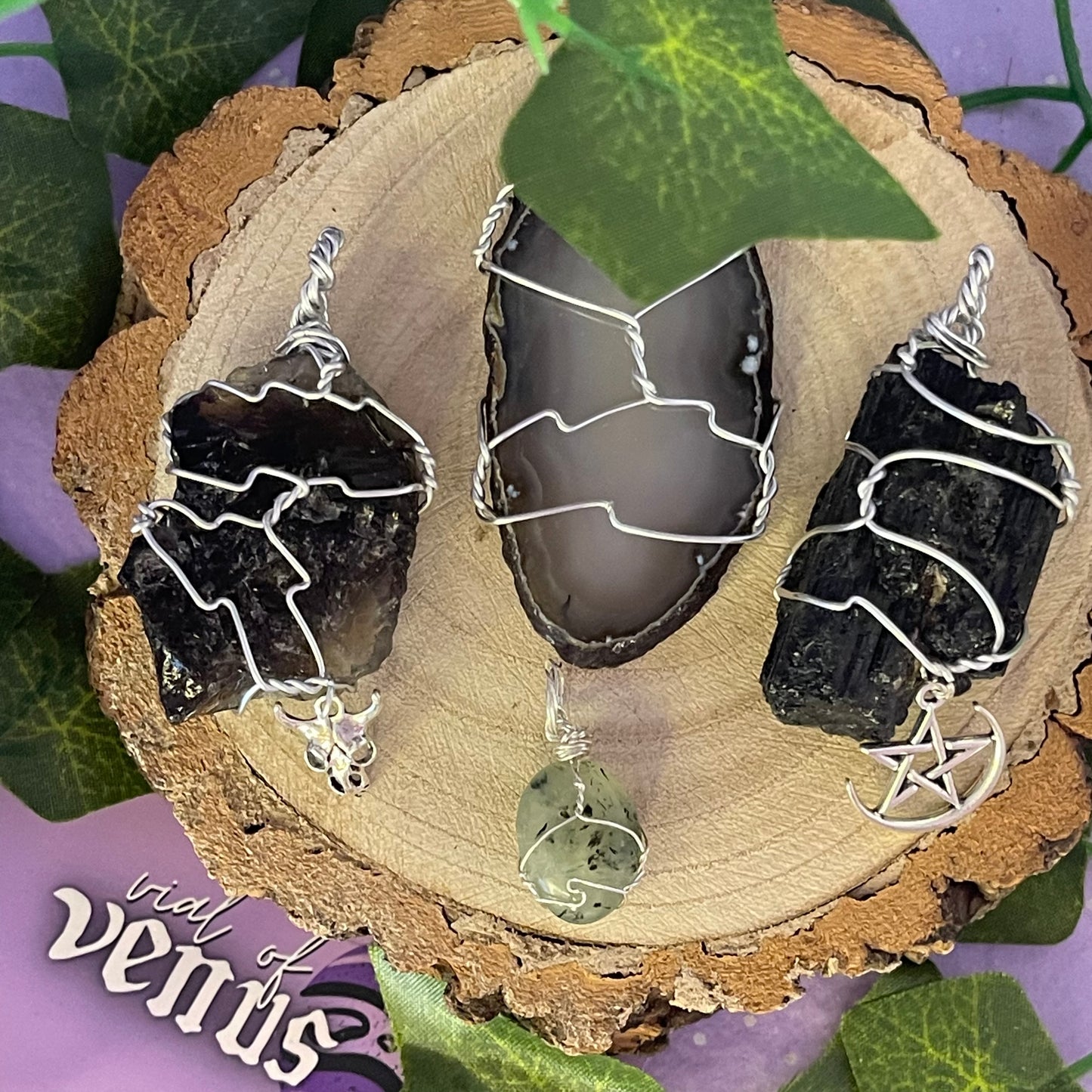 wire wrap pendants halloween