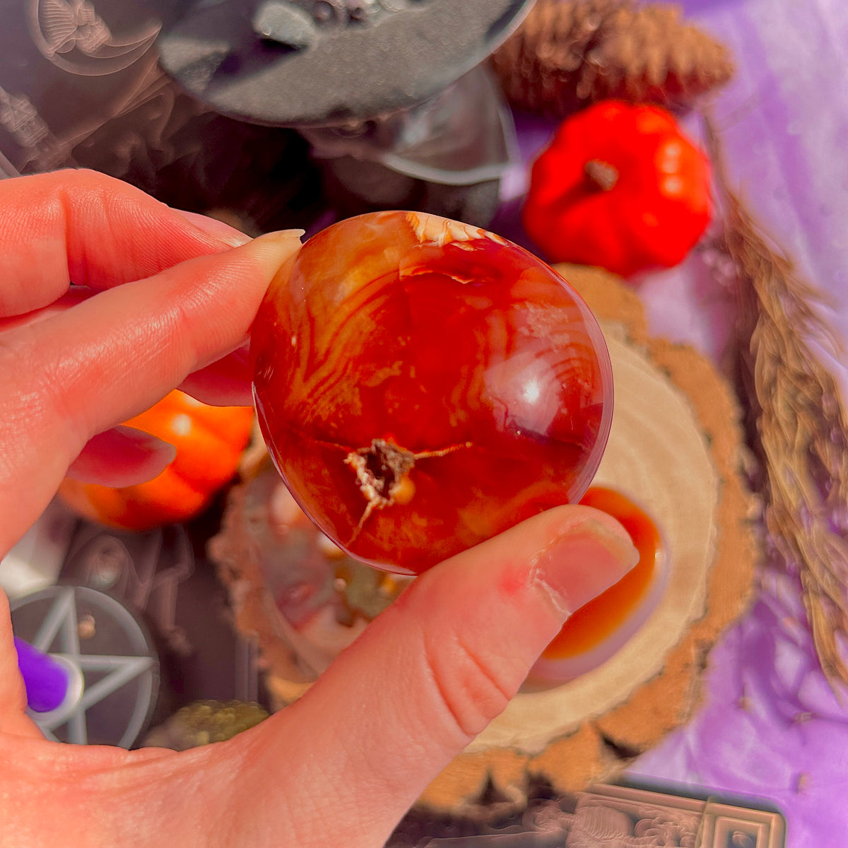 mixed carnelian palm stones ~ choose your own