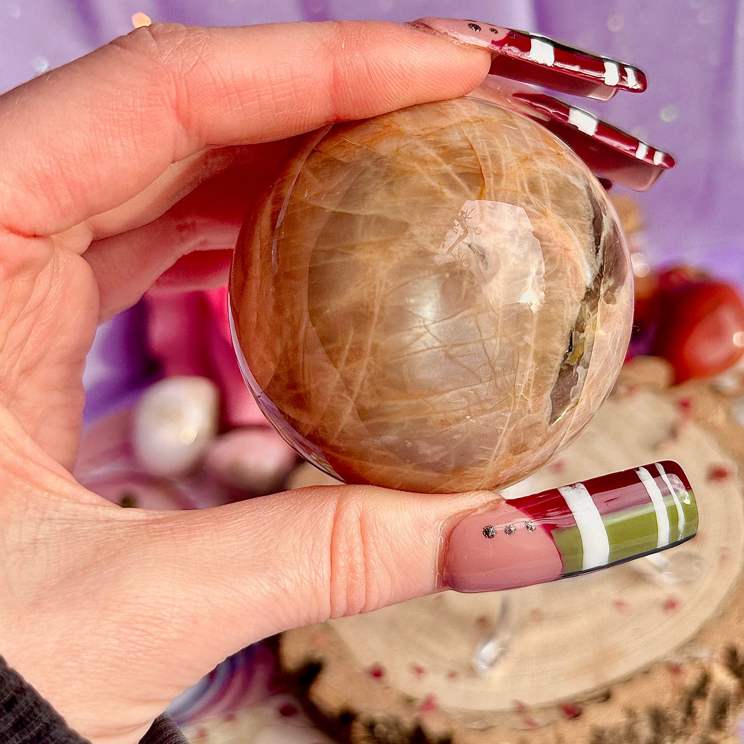 pink moonstone sphere B