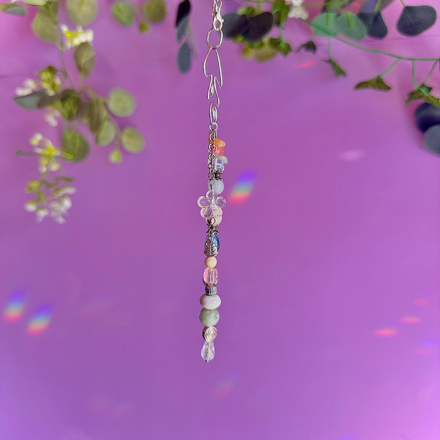 spiral fungi car charm