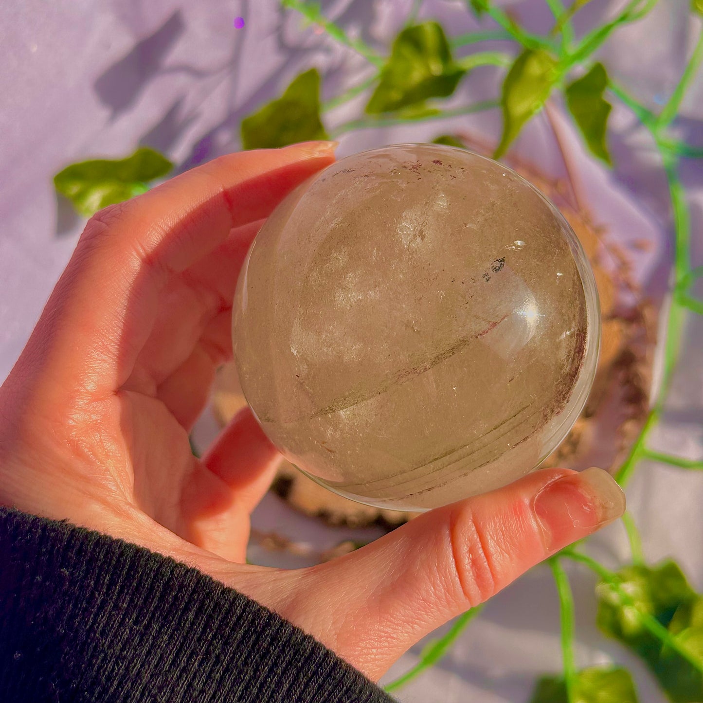 garden quartz sphere ~ 382g