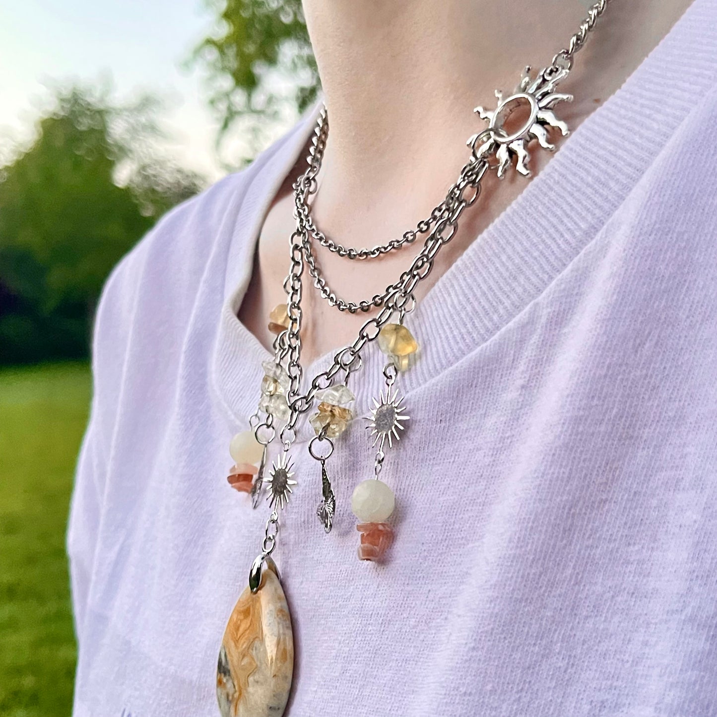 shining rays necklace