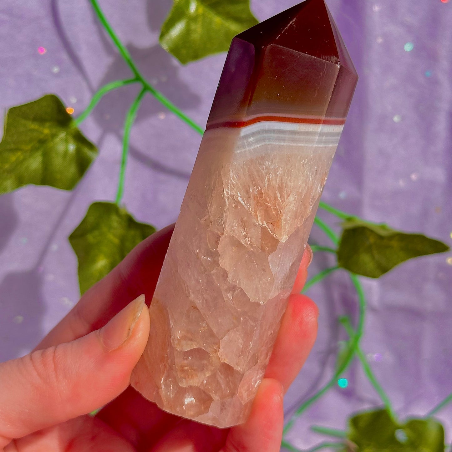 pink/red towers ~ pink opal, rhodonite & carnelian ~ choose your own