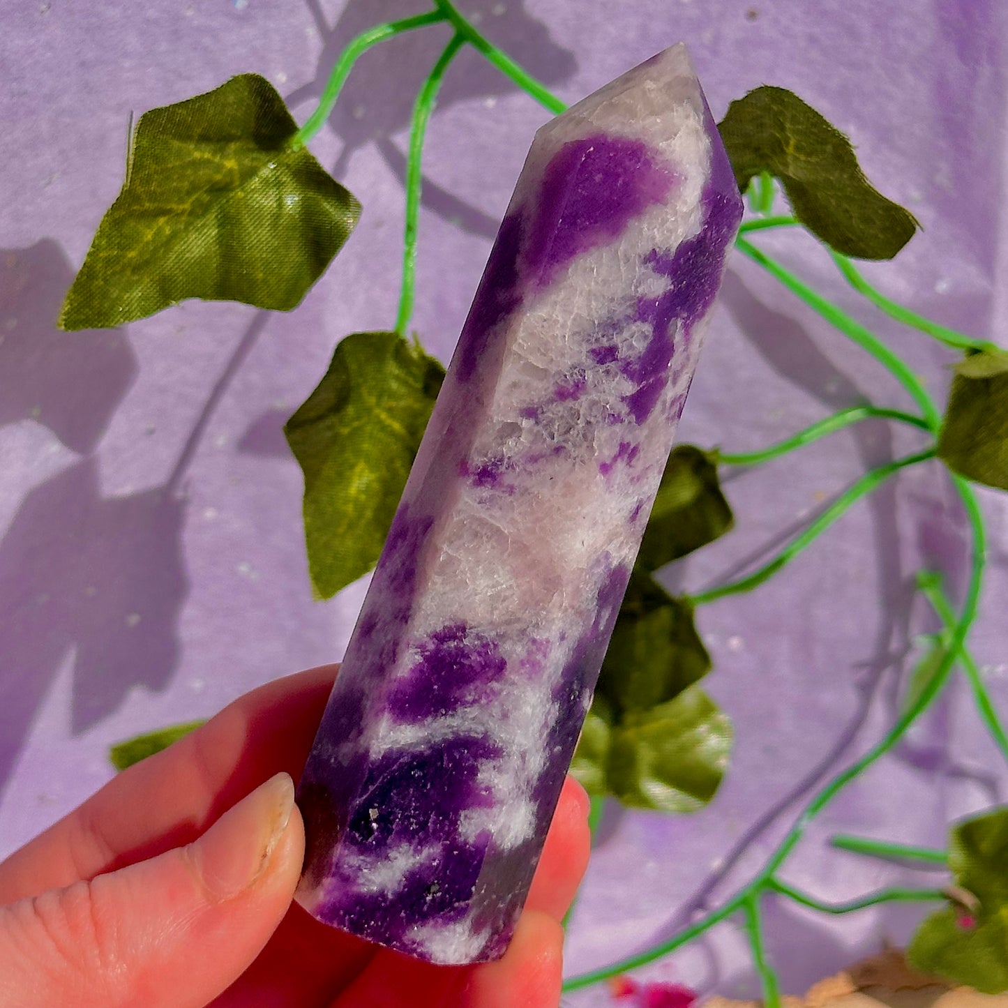 purple towers ~ lepidolite & phosphosiderite ~ choose your own