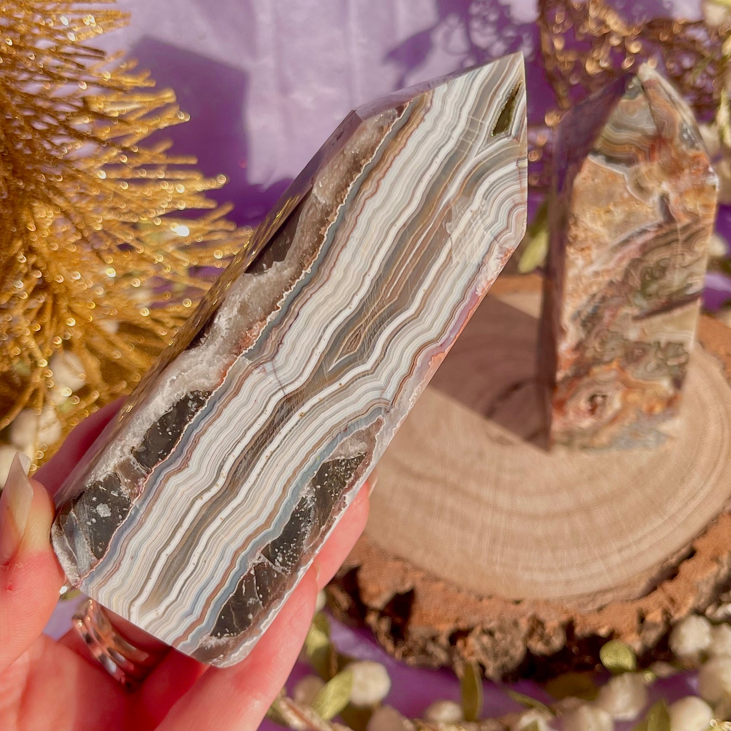 mexican crazy lace agate tower ~ choose your own
