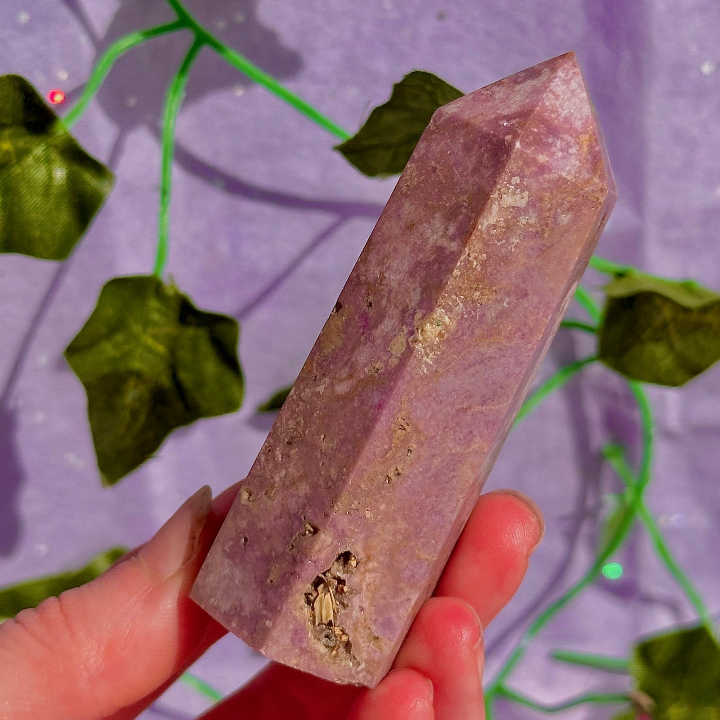 purple towers ~ lepidolite & phosphosiderite ~ choose your own