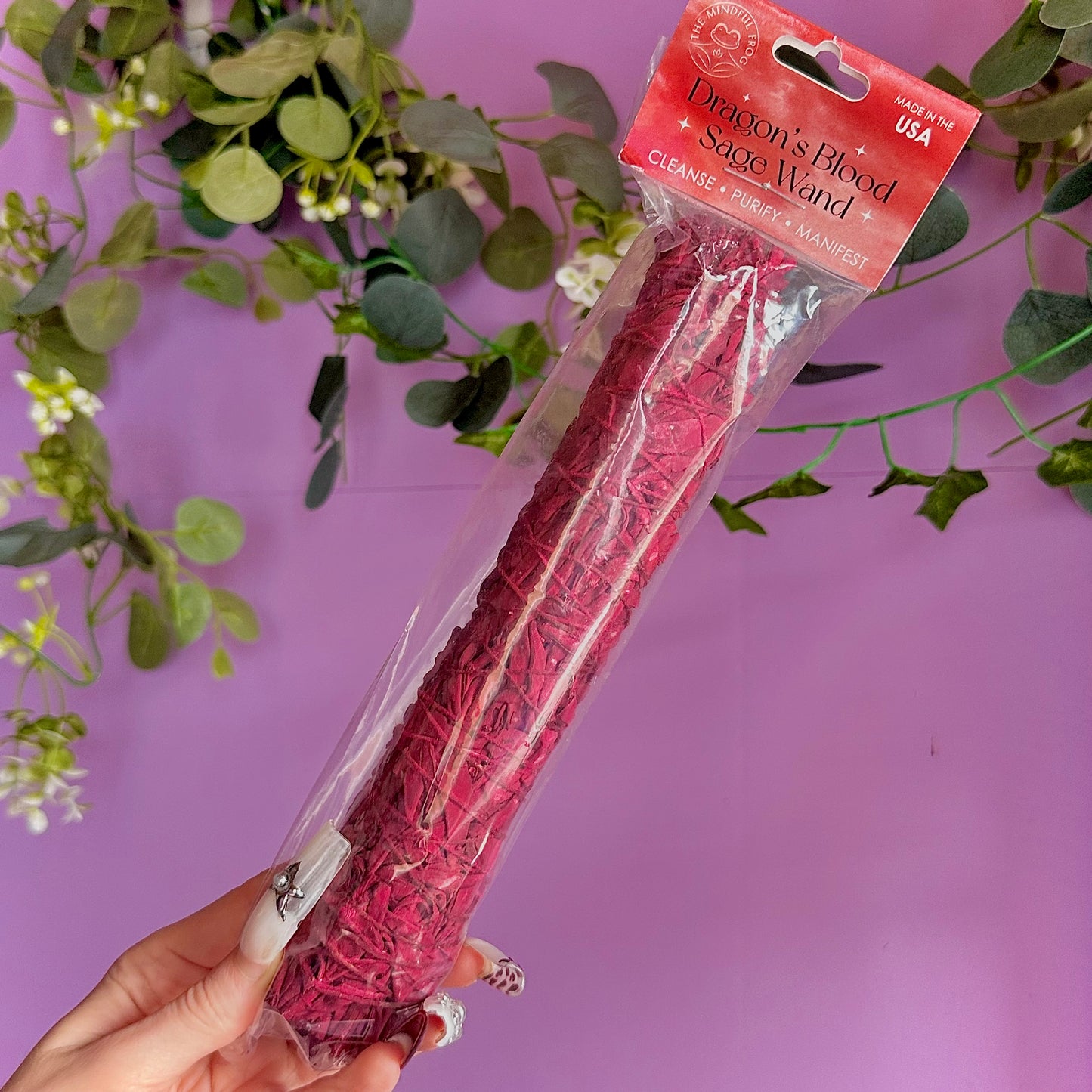 22.5cm large dragons blood cleansing stick wand