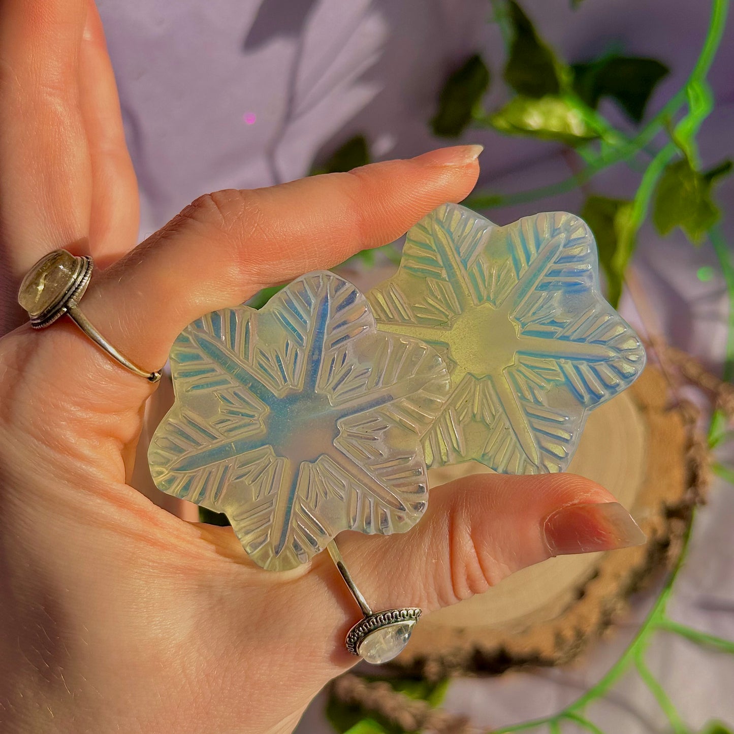 opalite snowman and snowflake carvings ~ choose your own