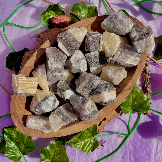 raw/rough zebra calcite