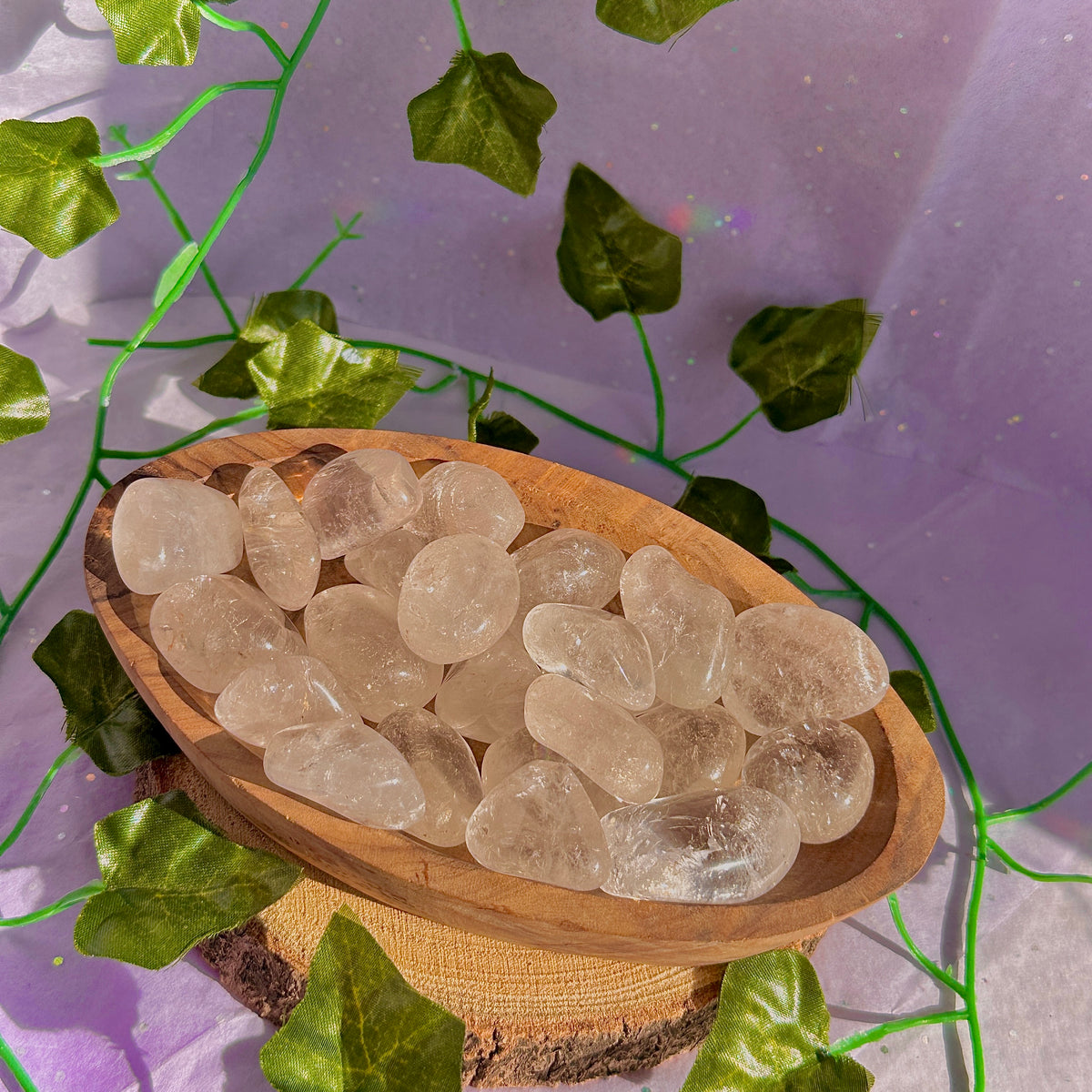 clear quartz tumbles ~ preloved