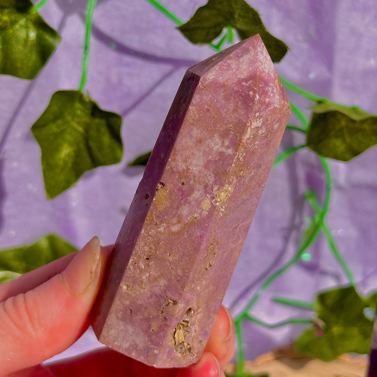 purple towers ~ lepidolite & phosphosiderite ~ choose your own