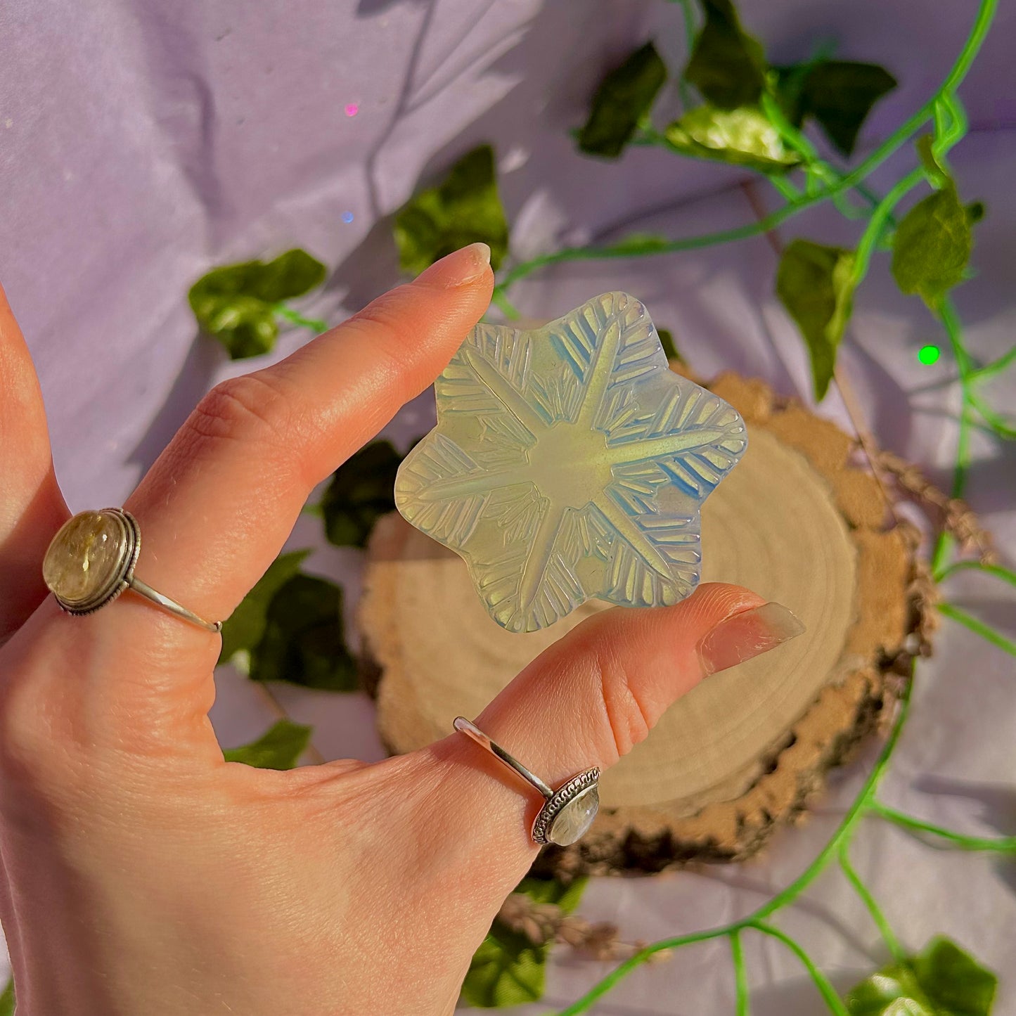 opalite snowman and snowflake carvings ~ choose your own