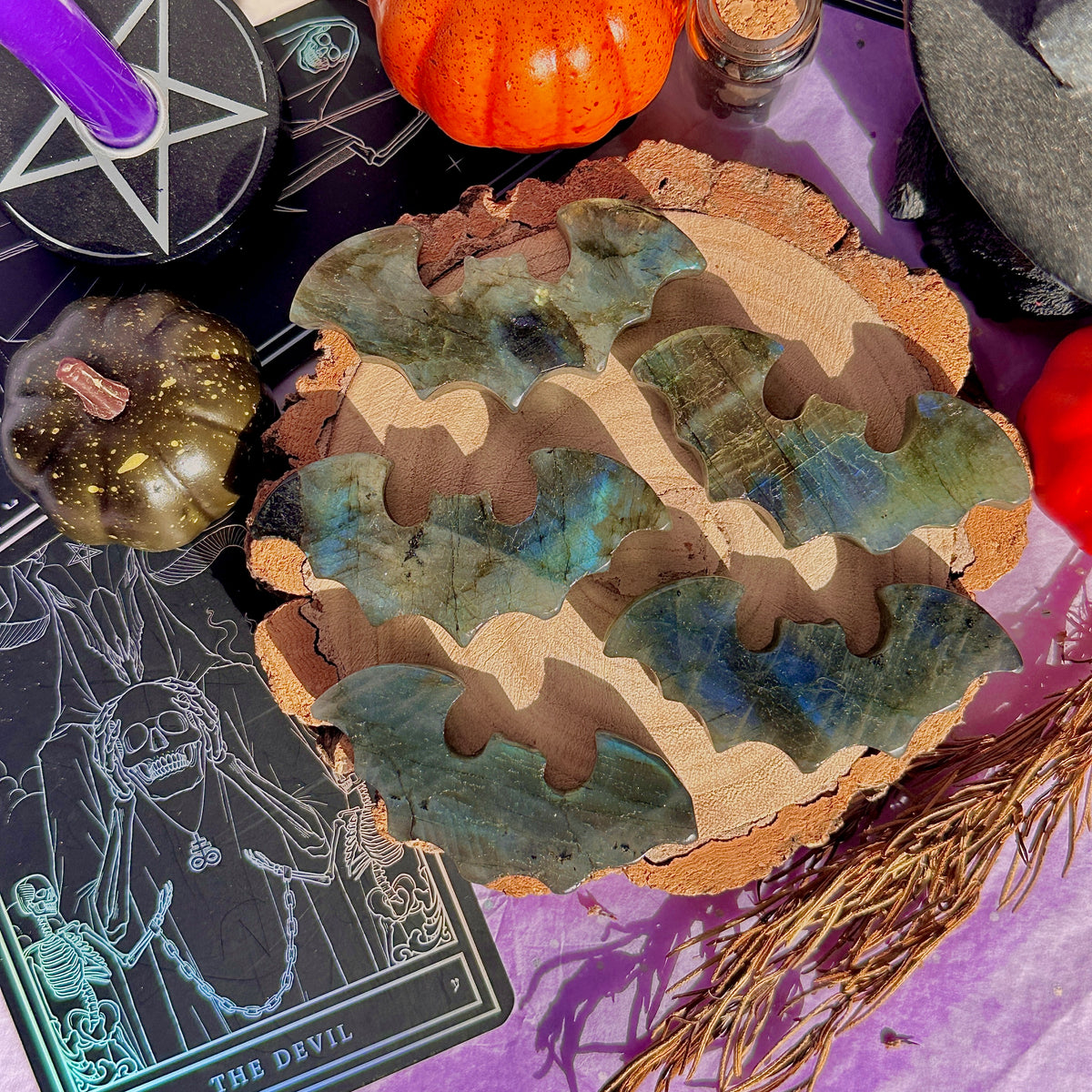 labradorite bat carvings ~ intuitively chosen