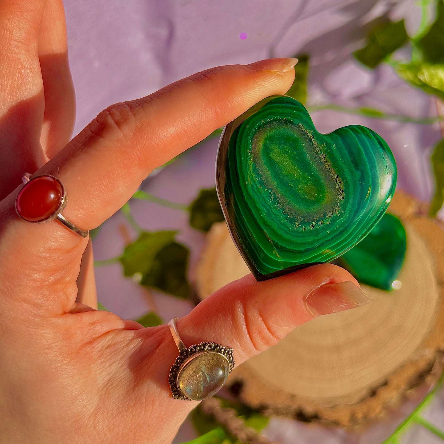 malachite heart carvings ~ intuitively chosen