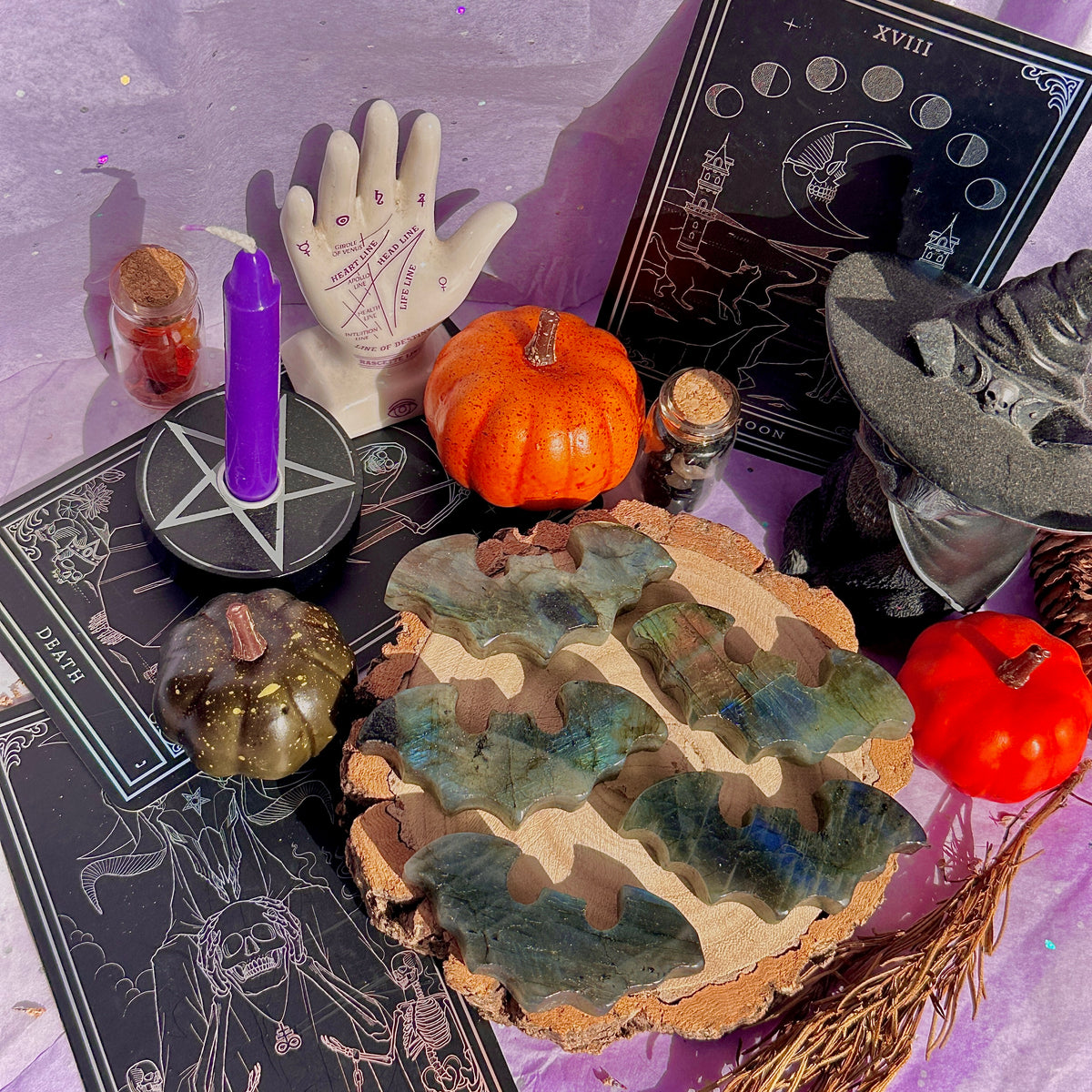 labradorite bat carvings ~ intuitively chosen