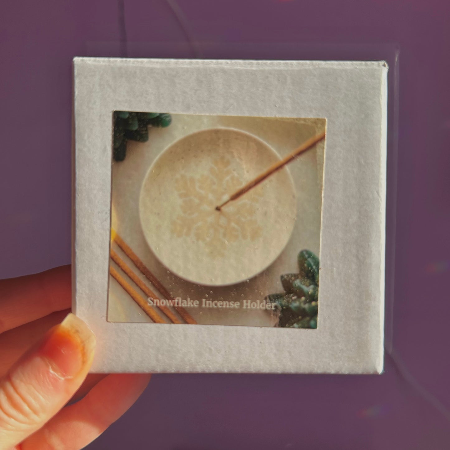 snowflake incense holder