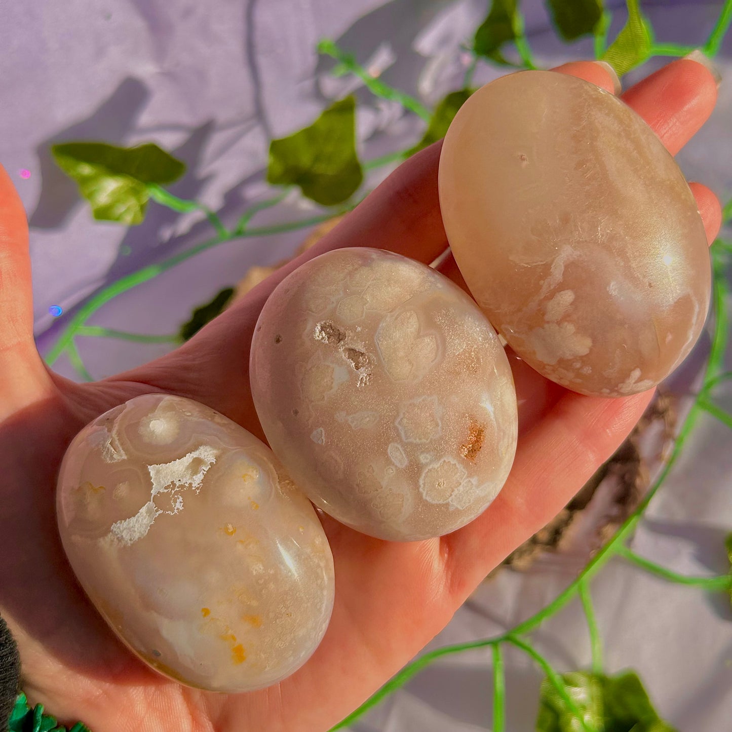 flower agate palm stone ~ intuitively chosen