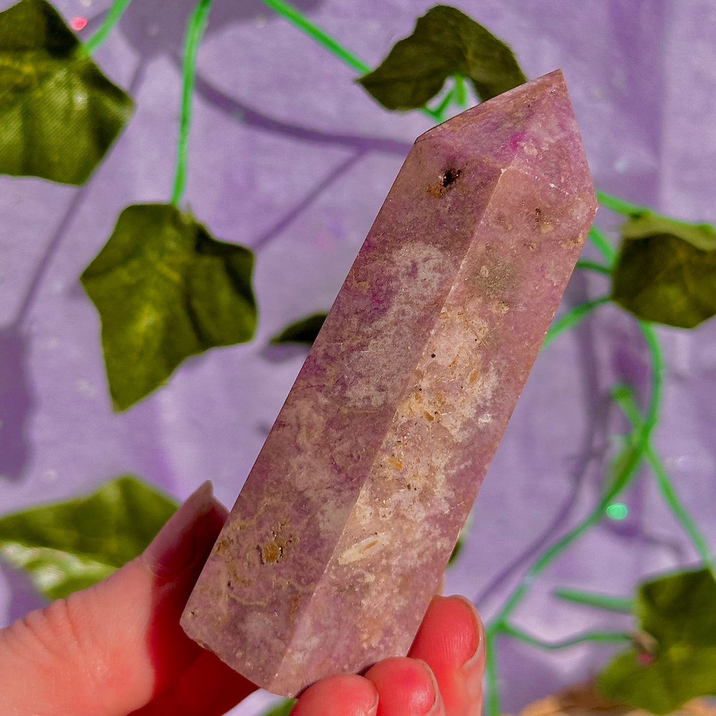 purple towers ~ lepidolite & phosphosiderite ~ choose your own