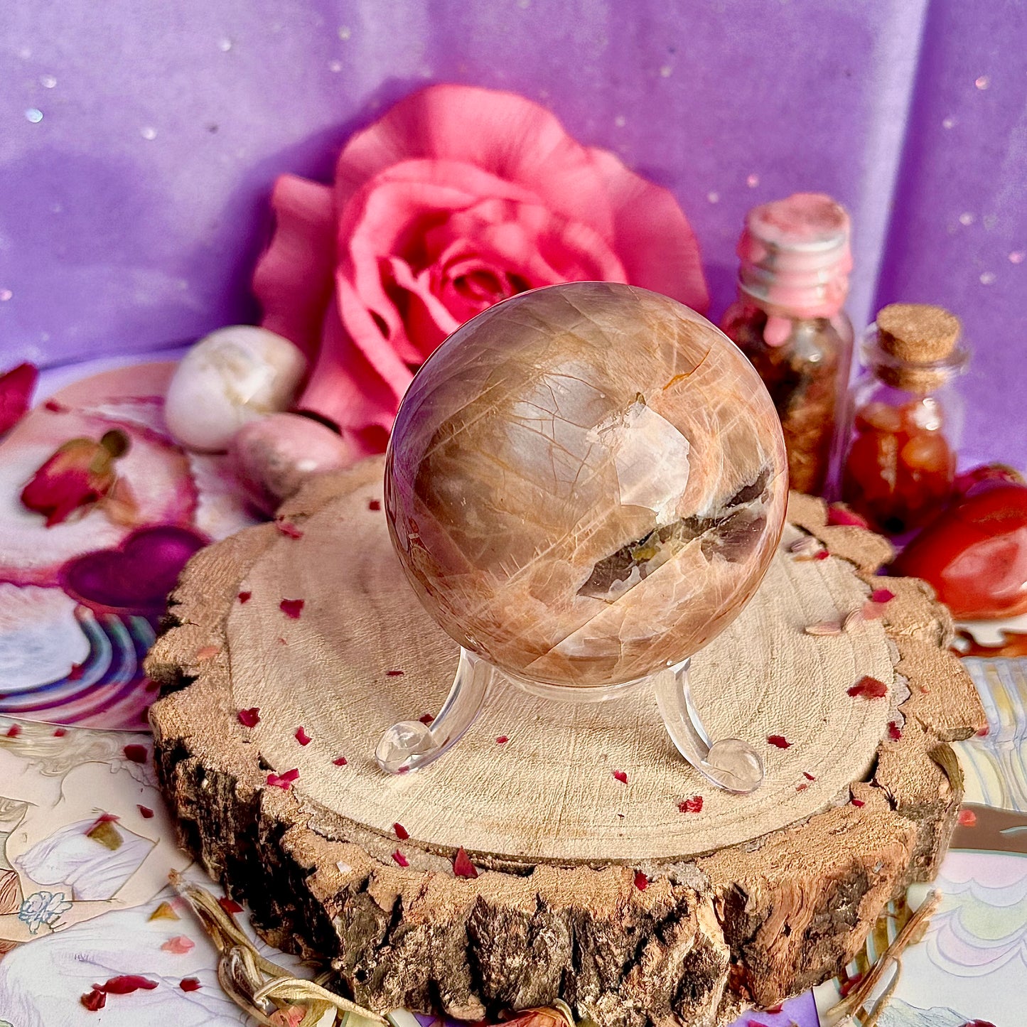 pink moonstone sphere B