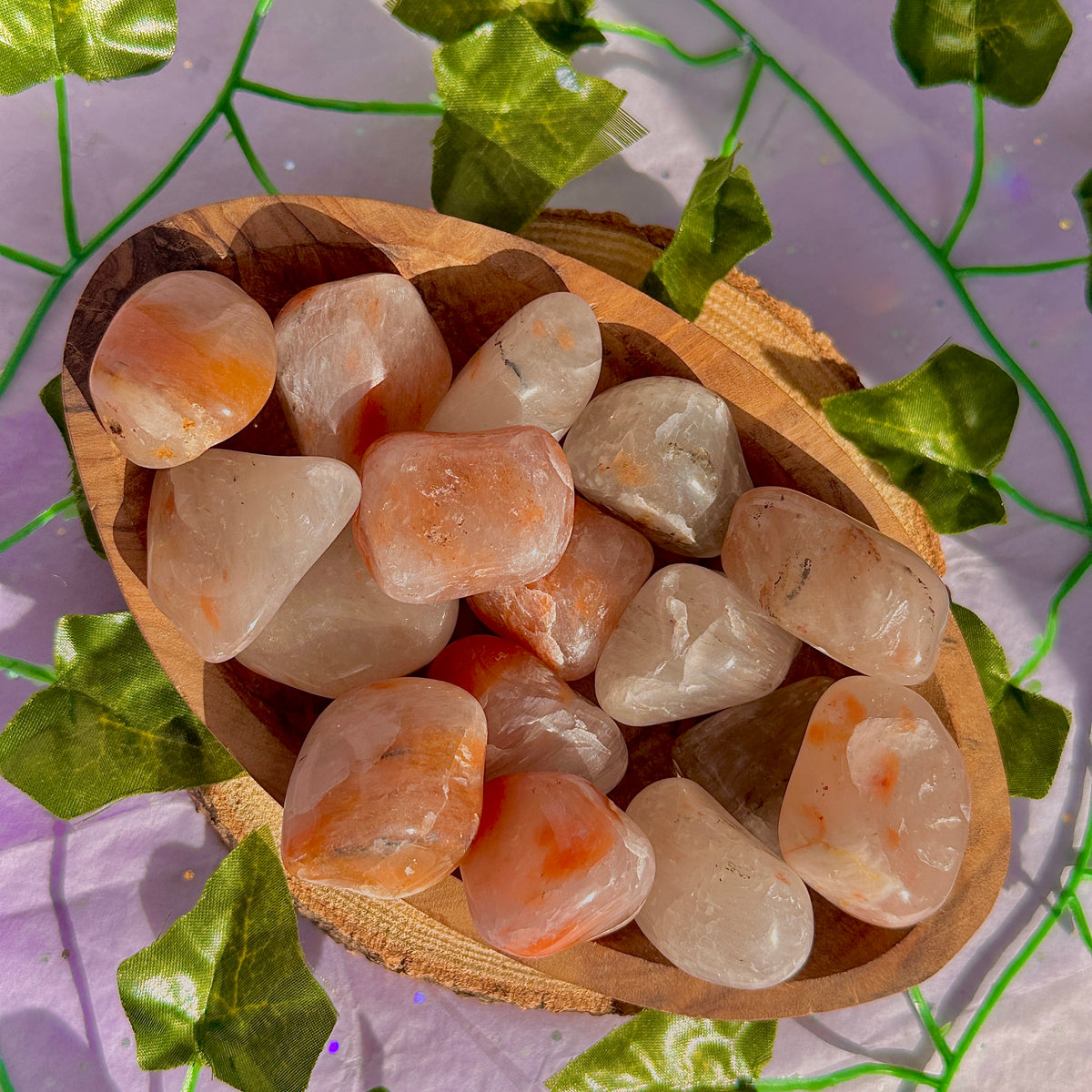 bahia chalcedony (bahia agate / orange chalcedony) tumbles ~ preloved