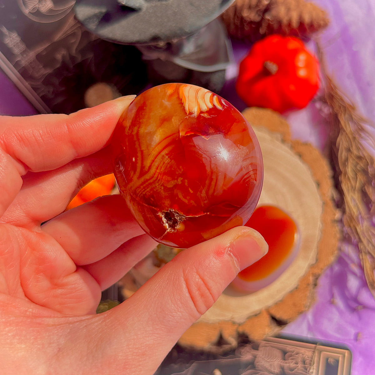mixed carnelian palm stones ~ choose your own